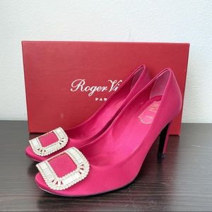 Roger Vivier Pink Swarovski Strass Pumps 36.5